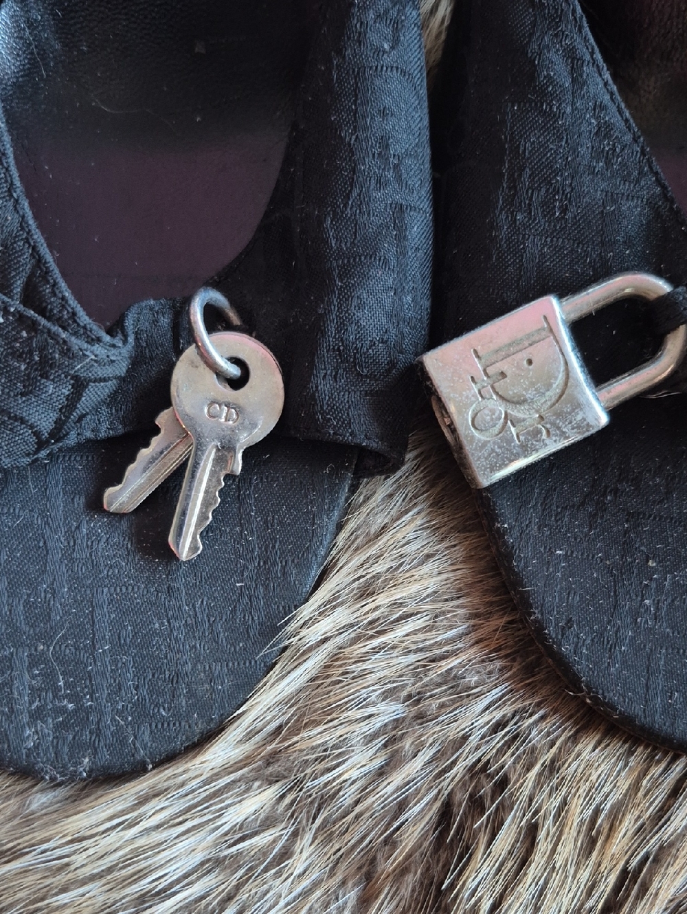 Vintage Christian Dior monogramed Mules Featuring Paddlock and Key Charm 7 (US) - Picture 2 of 6